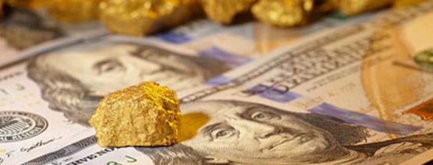 الذهب يرتفع مجددا إستنادا على التباطؤ فى مستويات الدولار الأمريكى